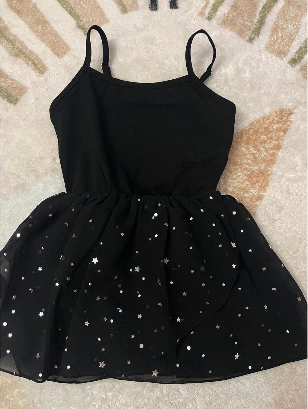 Girls 3-4T Black Star Ballet Dance Leotard Dress NWT